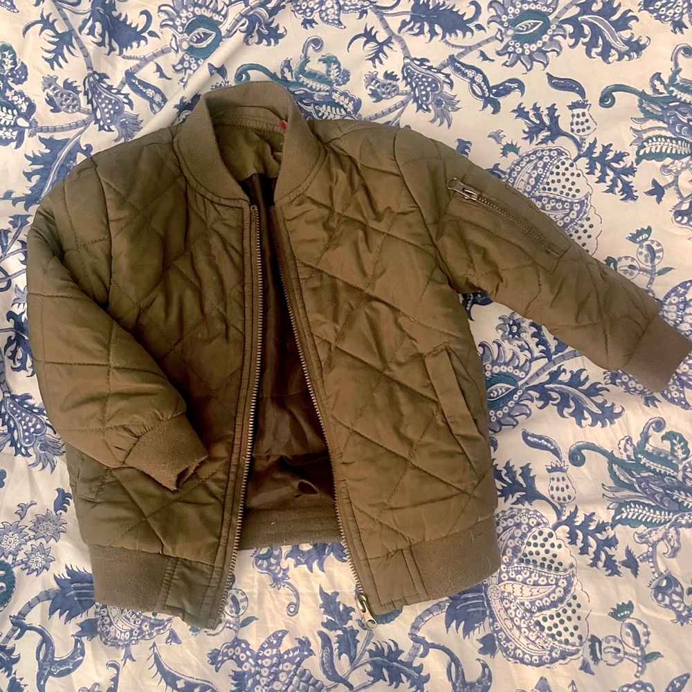 Boys quilted bomber jacket